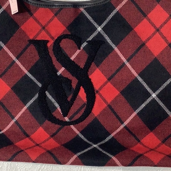 Victoria's Secret NEW - plaid tweedy thick fabric roomy shoulder bag - Picture 2 of 5